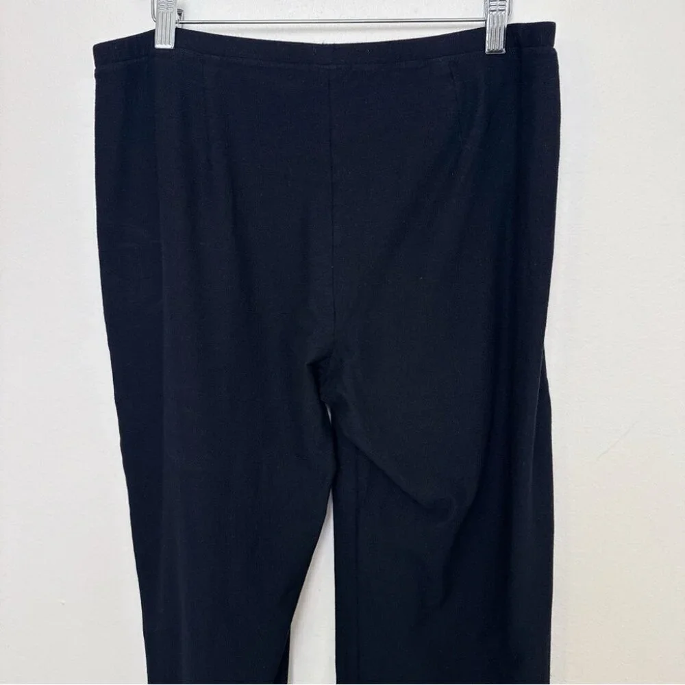 Eileen Fisher Womens Medium Pull On Ankle Pant In Black Made in USA - Picture 10 of 13